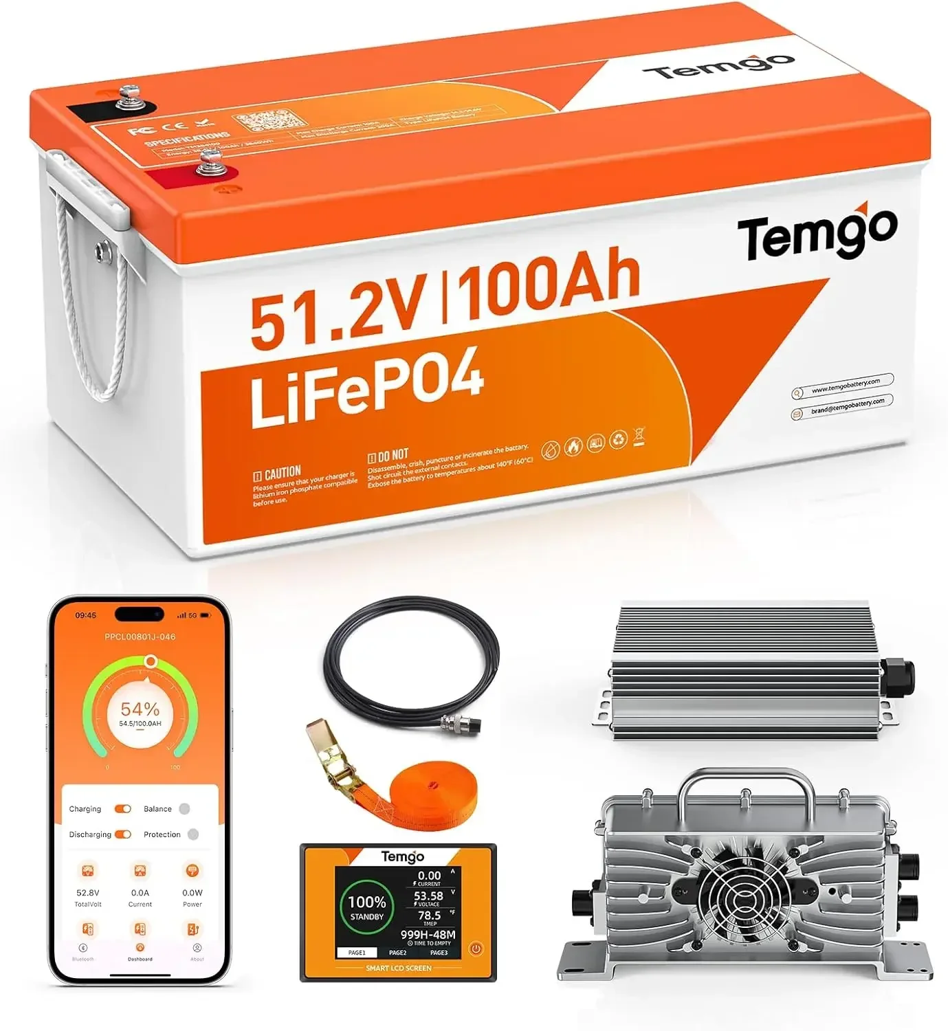 Lithium Battery 100Ah - Bateria litowa LiFePO4 48V (51.2V) 100Ah
